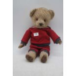 A vintage blond mohair teddy-bear, having opposable limbs, approx h.36cm