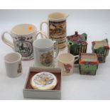 A collection of ceramics to include a Royal Doulton Courage Brewery 1953 Coronation Commemorative