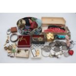 A collection of costume jewellery, to include bangles, beaded necklaces, rings etc