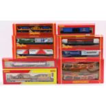 One box containing a collection of various boxed Hornby 00 gauge industrial and commercial rolling
