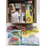 One box containing a large collection of mixed N and 00 gauge plastic kits, to include Herpa,