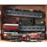 One tray containing a collection of mixed 0 gauge locomotives to include Hornby, Lima, Continental