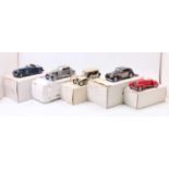 Five various boxed 1/24 scale Franklin Mint and Danbury Mint diecasts to include a Maybach Zeppelin,