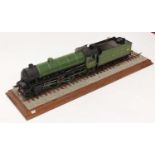 3.5 inch gauge live steam kit built model of a Class B1 4-6-0 Locomotive and tender, LNER green with