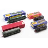 A collection of boxed and repainted Hornby Dublo locomotives to include a No. 3233 Co-Bo diesel