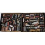 Approx 60 various manufactured and kit built 00 gauge items of rolling stock to include Hornby,