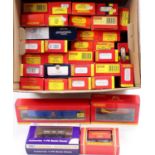 A collection of 35 Hornby and Bachmann 00 gauge boxed items of rolling stock to include a Bachmann