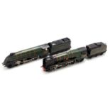 Two Hornby-Dublo 2-rail 4-6-2 locos & tenders, BR lined green, unboxed: 2211 A4 Golden Fleece