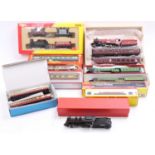 A large collection of mixed 00 gauge railway items to include locomotives, coaches, wagons,