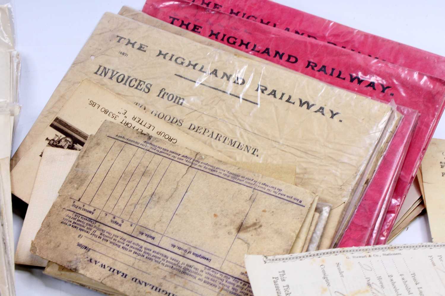 One tray containing assorted Highland Railway 19th century ephemera to include Goods Department - Bild 4 aus 4