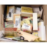 One box containing a good selection of mixed 00 gauge lineside accessories, plastic kits and white