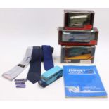 A Collection of Premier Travel diecast models and ephemera, including Premier Travel drivers badges,