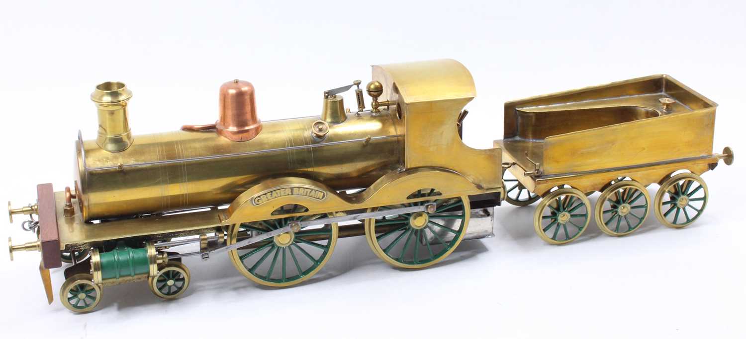 From Freelance Designs 4.5" gauge spirit-fired model of a 4-4-0 locomotive and tender, named " - Bild 8 aus 9