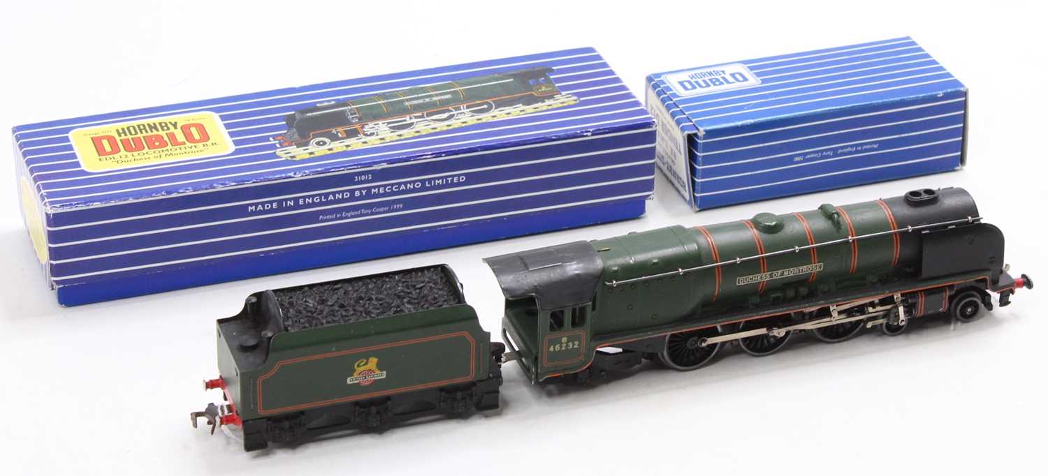 EDL12 Hornby-Dublo 3-rail 4-6-2 loco & tender ‘Duchess of Montrose’ BR matt lined green 46232 just a - Image 2 of 3