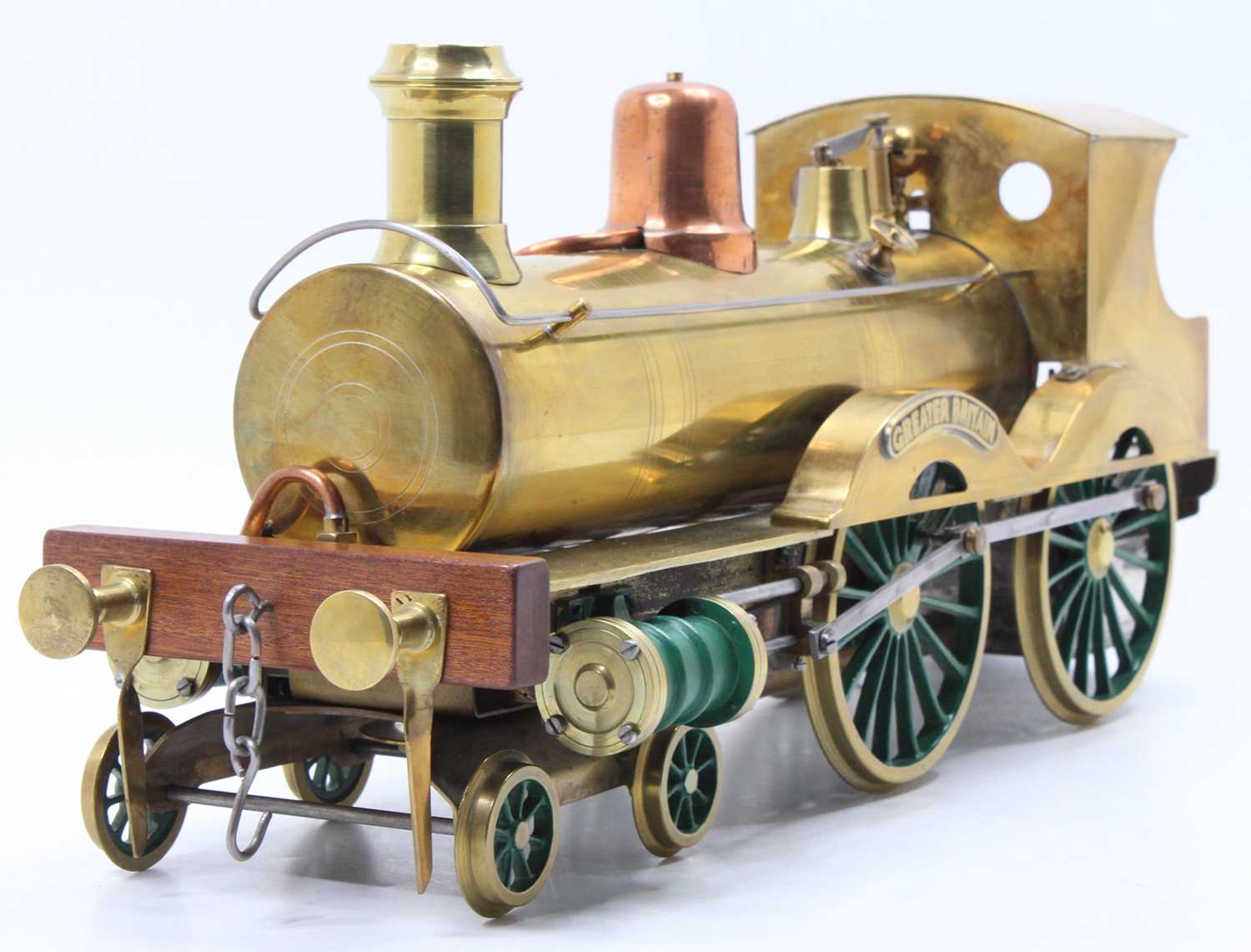 From Freelance Designs 4.5" gauge spirit-fired model of a 4-4-0 locomotive and tender, named " - Bild 4 aus 9