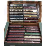 Two trays containing 32 various Hornby, Bachmann, Mainline and similar, 00 gauge items of rolling