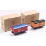 Two Paya goods vans: Jacob’s (one buffer detached but present) and McVitie’s. All wheels/axles