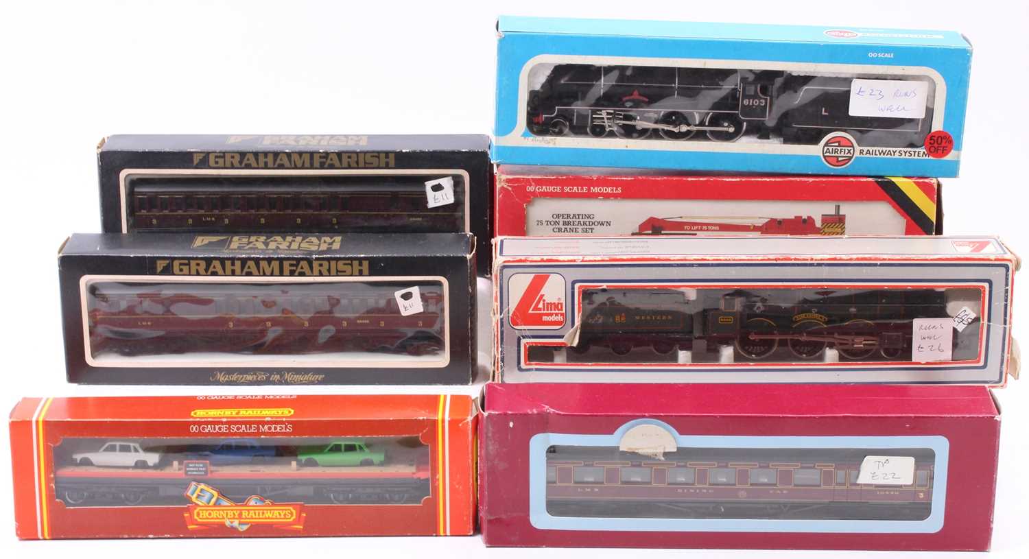 A small mixed collection of 00 gauge: Lima King George V loco & tender GWR lined green 6000 (E) (