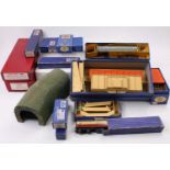 A small Hornby-Dublo 3-rail collection: 5020 Goods Depot kit & 5005 2-road Engine Shed, both