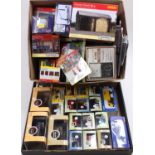 One box and one tray containing a large collection of various 00 scale lineside buildings,