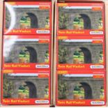 Two Hornby Skaledale trade boxes of three twin rail viaduct main sections, product No. R8572 both