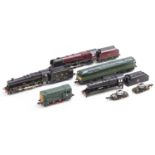 Four unboxed N gauge locos: Farish ‘Duchess of Hamilton’ BR maroon 46229 (E); Farish class 47 ‘