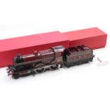 Hornby No.2 Special Loco & tender clockwork, 4-4-0 LMS 1185 ‘Compound’, 1185 on smokebox door not