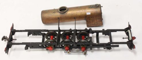 Collection of live steam castings, frames, wheel and related components to build a 3.5 inch gauge