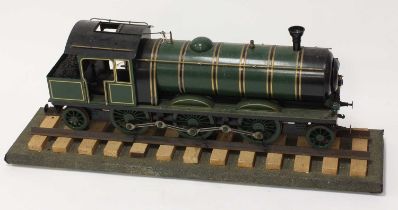 5-inch gauge battery operated, kit built and later adapted model of a 2-6-2 locomotive, finished