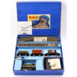 EDG7 Hornby-Dublo Tank Goods set comprising EDL7, 0-6-2 loco LNER 9596, green, horseshoe motor,