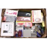 One tray containing a good selection of mainly 00 and H0 gauge lineside accessories, plastic kits,