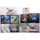 Ten boxed Corgi AviationArchive and Sky Guardians mixed scale diecast aircraft models to include a