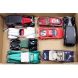 A collection of nine various 1/24 scale Franklin Mint and Danbury Mint diecast vehicles to include a