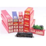 Hornby-Dublo 2-rail and Triang items: 2206 0-6-0 tank loco totally repainted green/black, no