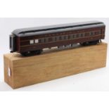 Scratch-built G scale bogie coach No.174 ‘Pennsylvania’ two 4-wheel bogies, grey clerestory roof,