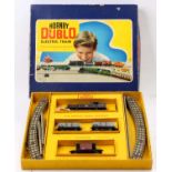 EDG16 Hornby-Dublo Tank Goods set comprising EDL17, 0-6-2 loco black BR 69567, thick numbers and