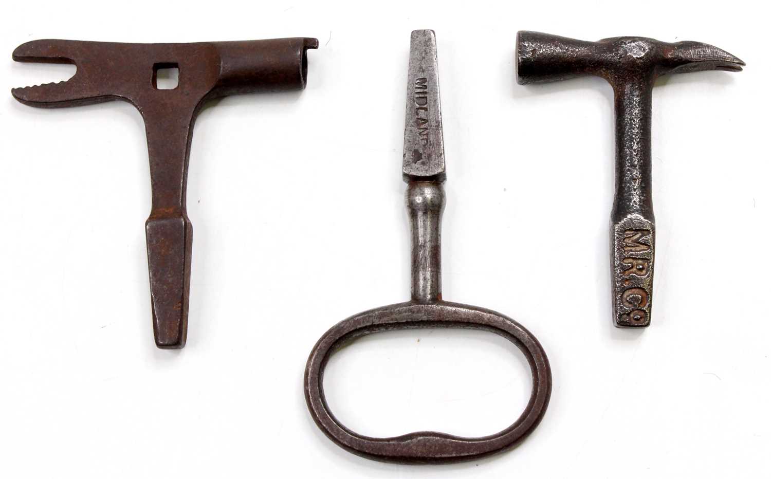 Three various carriage/coach keys to include two Midland Railway examples and one GCR example - Image 2 of 2