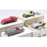 A collection of 1/24 scale Franklin Mint boxed and part boxed diecasts to include a Mercedes Benz