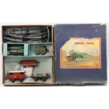1948-54 Hornby No.601 Goods set, clockwork, comprising LNER 1842 0-4-0 loco & tender (E) with NE