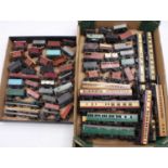 Two trays containing a good selection of various 00 gauge railways to include Triang, Hornby,