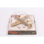 Dinky Toys No. 726 Messerschmitt BF109E, desert camouflage, 3-blade propeller, with decals and
