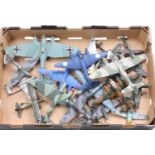 One tray containing a collection of 20 various WWII interest German and British model aircraft to