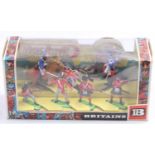 A Britains Deetail No.7945 British Waterloo soldier gift set comprising of two mounted and four-foot