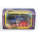 Corgi Toys No.401 Volkswagen 1300 Motor School, metallic blue body with original cones, housed in