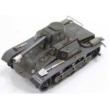 Gescha, West Germany, circa 1965, tinplate and battery operated Manoeuvring Tank F, missing hand