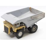 A Zon Models 1/48 scale resin, white metal, and wooden kit built model of a dump truck, length 29cm,