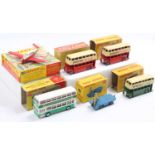 Dinky Toys boxed model group of 6 comprising 3x No. 290 Double Deck Bus, No. 293 Leyland Atlantean