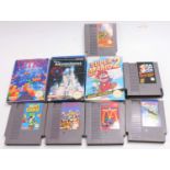 A collection of Nintendo NES boxed and loose video games to include Dr Mario, Super Mario 2,