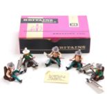 A Britains Swoppets incomplete trade box of 5 of 12, No. 658 Resting Cowboy figures, housed in the