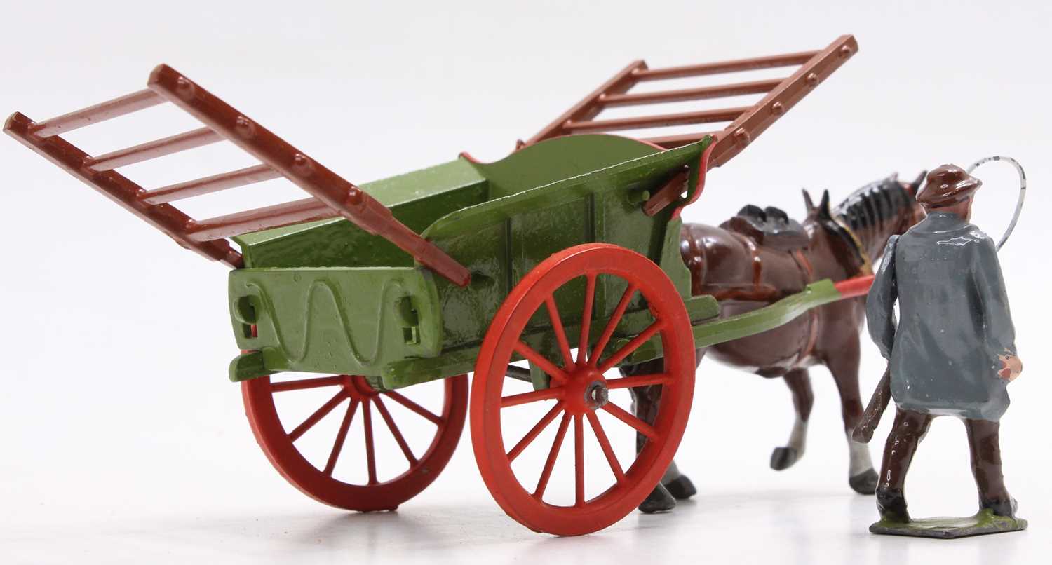 A Britains boxed agricultural farming horsedrawn vehicle group to include a No. 8F horse rake housed - Image 7 of 8